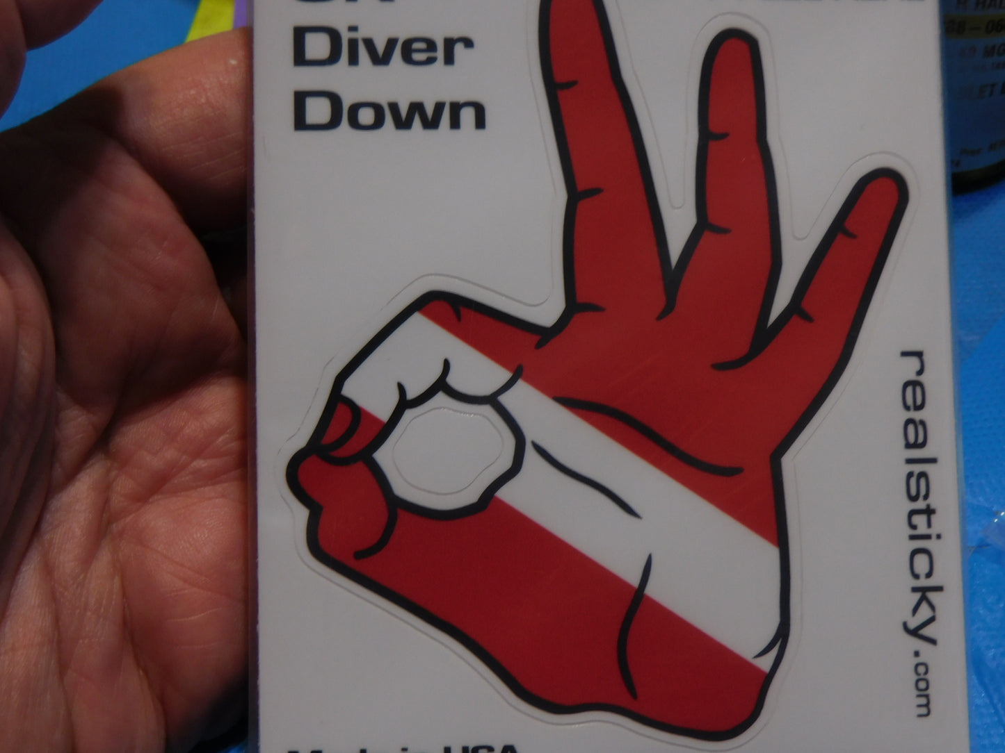 Diver Down Sticker