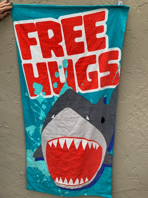 Free Hugs Shark Towel
