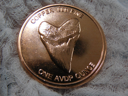 Megalodon Tooth Copper Coin